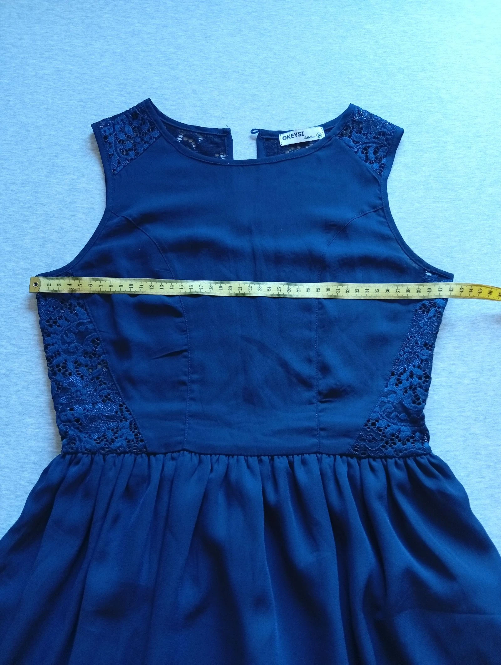 Vestido curto azul marinho estilo coquetel – photo 9